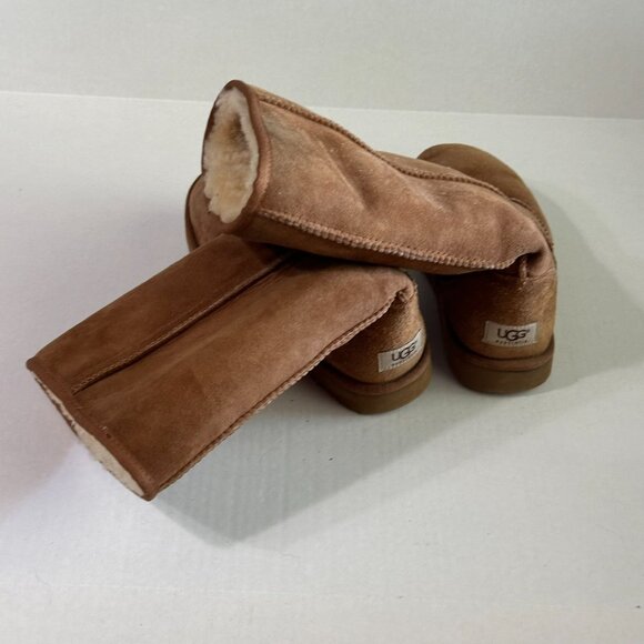 Tall Tan Warm Ugg Boots 9 - Picture 11 of 12